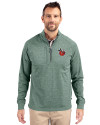 Fort Wayne TinCaps Cutter & Buck Adapt Eco Knit Heather Mens Quarter Zip Pullover Hunter Heather Front Thumbnail Image