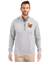 Las Vegas Aviators Cutter & Buck Adapt Eco Knit Heather Mens Quarter Zip Pullover Polished Heather Front Thumbnail Image