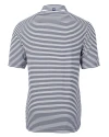 Texas Longhorns Alumni Cutter & Buck Virtue Eco Pique Stripe Recycled Mens Polo Navy Blue Mannequin Back Thumbnail Image
