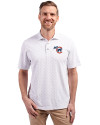 Iowa Cubs Cutter & Buck Virtue Eco Pique Tile Print Recycled Mens Polo White Front Thumbnail Image