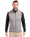 Frisco RoughRiders Cutter & Buck Mainsail Sweater-Knit Mens Full Zip Vest Polished Heather Front Thumbnail Image