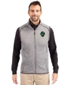 Hillsboro Hops Cutter & Buck Mainsail Sweater-Knit Mens Full Zip Vest Polished Heather Front Thumbnail Image