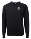 Texas A&M Aggies Alumni Cutter & Buck Lakemont Tri-Blend Mens V-Neck Pullover Sweater Black Mannequin Thumbnail Image