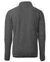 View image 4: Michigan Wolverines Alumni Cutter & Buck Cascade Epic Comfort Recycled Sherpa Fleece Mens Quarter Zip Jacket Elemental Grey/Black Mannequin Back
