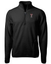 Texas Tech Red Raiders Alumni Cutter & Buck Cascade Eco Fleece Mens Quarter Zip Jacket Black Mannequin Thumbnail Image