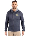 Frisco RoughRiders Cutter & Buck Mainsail Full Zip Hooded Mens Jacket Liberty Navy Heather Front Thumbnail Image