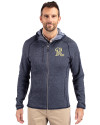 Frisco RoughRiders Cutter & Buck Mainsail Full Zip Hooded Mens Jacket Liberty Navy Heather Front Thumbnail Image