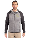 Frisco RoughRiders Cutter & Buck Mainsail Full Zip Hooded Mens Jacket Polished Heather/Charcoal Heather Front Thumbnail Image