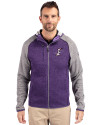 Albuquerque Isotopes Cutter & Buck Mainsail Full Zip Hooded Mens Jacket College Purple Heather/Polished Heather Front Thumbnail Image