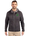 Dayton Dragons Cutter & Buck Mainsail Full Zip Hooded Mens Jacket Charcoal Heather Front Thumbnail Image