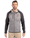 Birmingham Barons Cutter & Buck Mainsail Full Zip Hooded Mens Jacket Polished Heather/Charcoal Heather Front Thumbnail Image