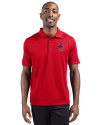 Memphis Redbirds Clique Ice Pique Mens Short Sleeve Tech Polo Red Front Thumbnail Image