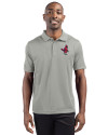Memphis Redbirds Clique Ice Pique Mens Short Sleeve Tech Polo Silver Front Thumbnail Image
