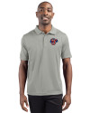 Jacksonville Jumbo Shrimp Clique Ice Pique Mens Short Sleeve Tech Polo Silver Front Thumbnail Image