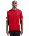 Greenville Drive Clique Ice Pique Mens Short Sleeve Tech Polo Red Front Thumbnail Image