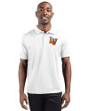 Las Vegas Aviators Clique Ice Pique Mens Short Sleeve Tech Polo White Front Thumbnail Image