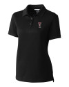 Texas Tech Red Raiders Alumni Cutter & Buck Advantage Eco Tri-Blend Pique Womens Polo Black Mannequin Thumbnail Image