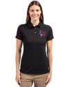 Buffalo Bisons Cutter & Buck Advantage Eco Tri-Blend Pique Womens Polo Black Front Thumbnail Image