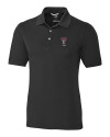 Texas Tech Red Raiders Alumni Cutter & Buck Advantage Eco Tri-Blend Pique Mens Polo Black Mannequin Thumbnail Image