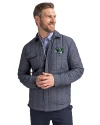 Gwinnett Stripers Cutter & Buck Rainier PrimaLoft® Mens Eco Insulated Quilted Shirt Jacket Anthracite Melange Front Thumbnail Image