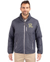 Frisco RoughRiders Cutter & Buck Rainier PrimaLoft® Mens Eco Insulated Full Zip Puffer Jacket Anthracite Melange Front Thumbnail Image