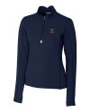Texas Longhorns Alumni Cutter & Buck Traverse Stretch Eco Quarter Zip Womens Pullover Liberty Navy Mannequin Thumbnail Image