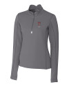 Texas Tech Red Raiders Alumni Cutter & Buck Traverse Stretch Eco Quarter Zip Womens Pullover Elemental Grey Mannequin Thumbnail Image