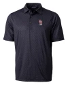 Oklahoma Sooners Alumni (Patterns BL&EG) Cutter & Buck Pike Double Dot Print Stretch Mens Polo Black Mannequin Thumbnail Image
