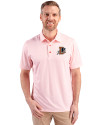 Durham Bulls Cutter & Buck Pike Double Dot Print Stretch Mens Polo College Orange Front Thumbnail Image