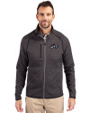 Rocket City Trash Pandas Cutter & Buck Mainsail Sweater-Knit Mens Big and Tall Full Zip Jacket Charcoal Heather Front Thumbnail Image