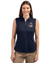 Springfield Cardinals Cutter & Buck Forge Stretch Womens Sleeveless Polo Liberty Navy Front Thumbnail Image