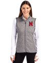 Nashville Sounds Cutter & Buck Mainsail Sweater Knit Womens Full Zip Vest Polished Heather Front Thumbnail Image