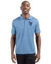 Scranton/Wilkes-Barre RailRiders Clique Ice Pique Mens Short Sleeve Tech Polo Light Blue Front Thumbnail Image