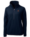 Texas Longhorns Alumni Cutter & Buck Cascade Eco Fleece Womens Pullover Jacket Navy Blue Mannequin Thumbnail Image