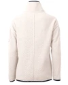 Texas Longhorns Alumni Cutter & Buck Cascade Eco Fleece Womens Pullover Jacket Shell/Navy Blue Mannequin Back Thumbnail Image