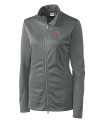 Tacoma Rainiers Clique Helsa Performance Womens Full Zip Knit Jacket Titan Mannequin Thumbnail Image
