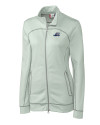 West Michigan Whitecaps Clique Helsa Performance Womens Full Zip Knit Jacket Light Grey Mannequin Thumbnail Image