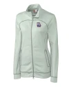 New Hampshire Fisher Cats Clique Helsa Performance Womens Full Zip Knit Jacket Light Grey Mannequin Thumbnail Image
