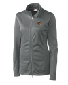 Rochester Red Wings Clique Helsa Performance Womens Full Zip Knit Jacket Titan Mannequin Thumbnail Image