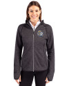 San Antonio Missions Cutter & Buck Mainsail Full Zip Hooded Womens Jacket Charcoal Heather Front Thumbnail Image