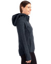 West Michigan Whitecaps Cutter & Buck Mainsail Full Zip Hooded Womens Jacket Liberty Navy Heather Side Thumbnail Image