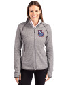 New Hampshire Fisher Cats Cutter & Buck Mainsail Full Zip Hooded Womens Jacket Polished Heather Front Thumbnail Image