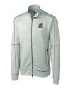 Toledo Mud Hens Clique Helsa Performance Mens Full Zip Knit Jacket Light Grey Mannequin Thumbnail Image