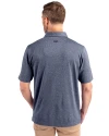 Michigan Wolverines Alumni Cutter & Buck Forge Heathered Stretch Mens Polo Indigo Heather Back Thumbnail Image