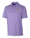 LSU Tigers Alumni Cutter & Buck Forge Heathered Stretch Mens Polo College Purple Heather Mannequin Thumbnail Image