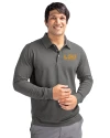 LSU Tigers Alumni Cutter & Buck Advantage Eco Tri-Blend Pique Mens Long Sleeve Polo Elemental Grey Front Thumbnail Image