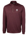 Texas A&M Aggies Alumni Cutter & Buck Stealth Heathered Quarter Zip Mens Pullover Bordeaux Mannequin Thumbnail Image