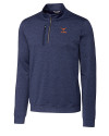 Texas Longhorns Alumni Cutter & Buck Stealth Heathered Quarter Zip Mens Pullover Liberty Navy Mannequin Thumbnail Image