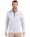 Tennessee Volunteers Alumni Cutter & Buck Traverse Stretch Eco Camo Print Quarter Zip Mens Pullover Charcoal Front Thumbnail Image