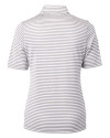 Texas Tech Red Raiders Alumni Cutter & Buck Virtue Eco Pique Stripe Recycled Womens Top Polished Medium Gray Mannequin Back Thumbnail Image